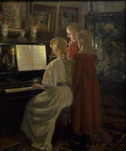 Michael Ancher Children Singing China oil painting art